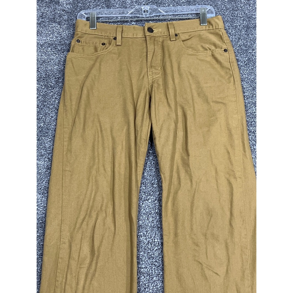 Levis 511 Slim Fit Pants Mens 27x30 Tan Harvest Gold Cotton Blend 04511-2371